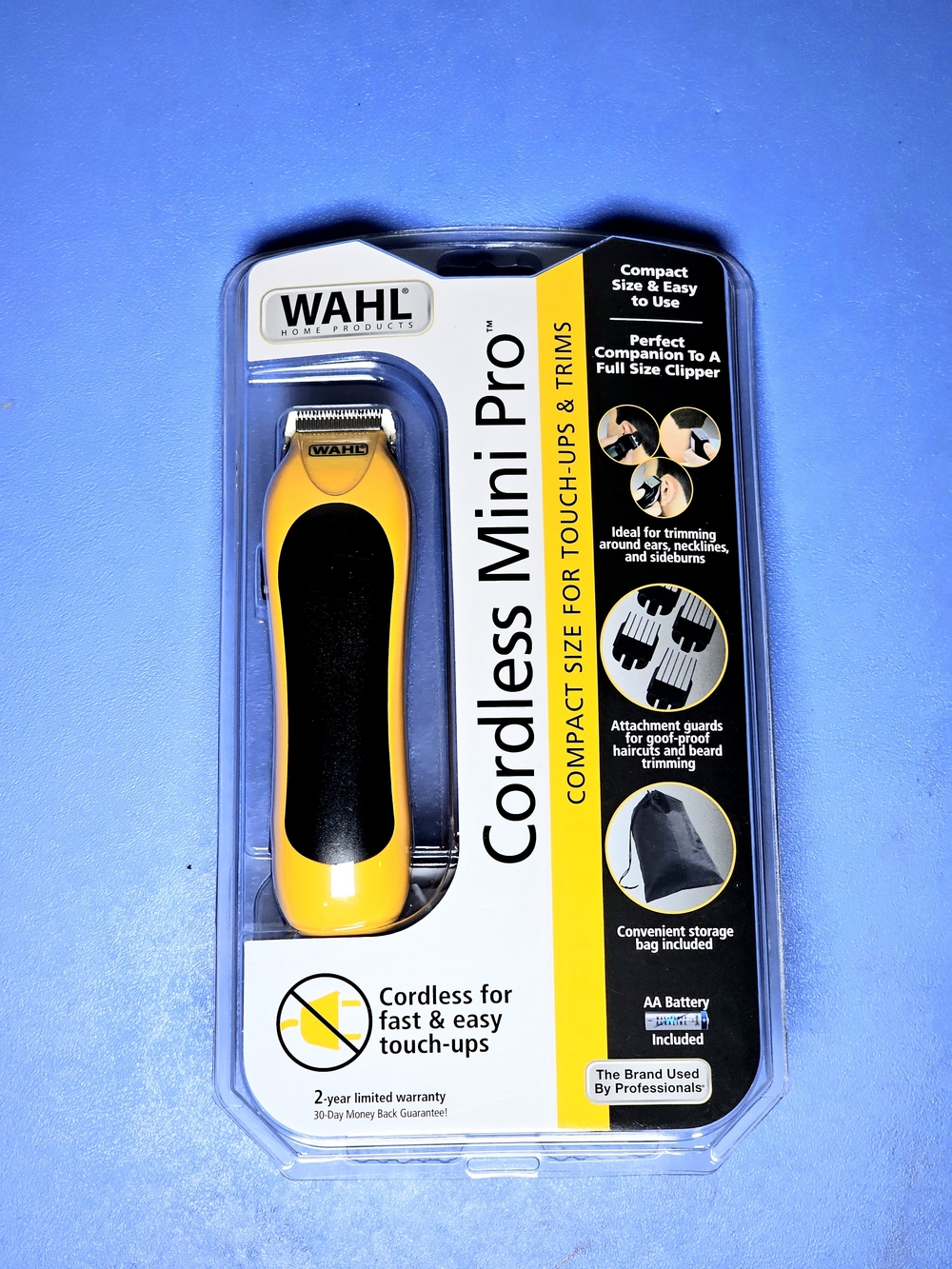 Wahl Cordless Mini Pro Trimmer - Yellow & Black